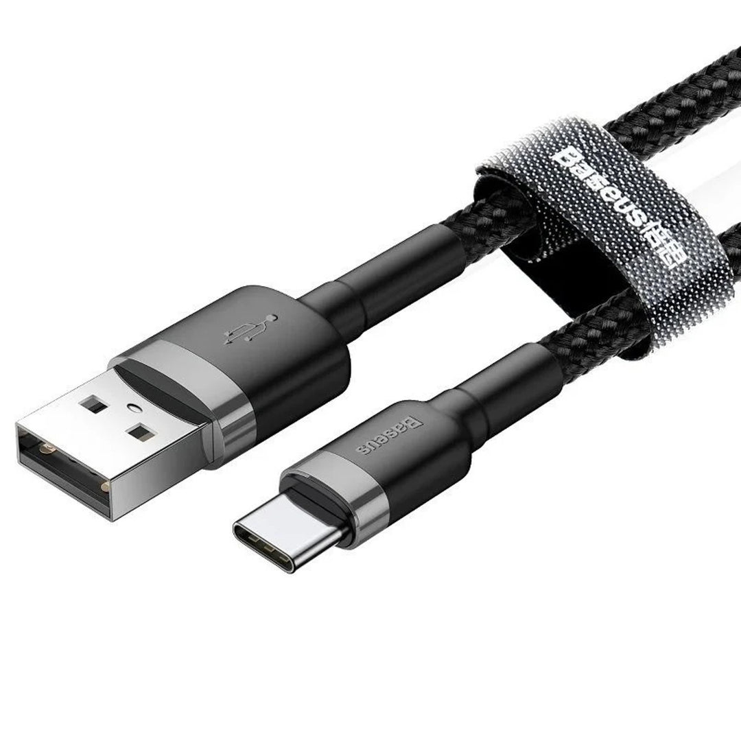 Baseus Quick Charge  Conector USB A - Conector USB-C 1m CATKLF-BG1 Cable Negro