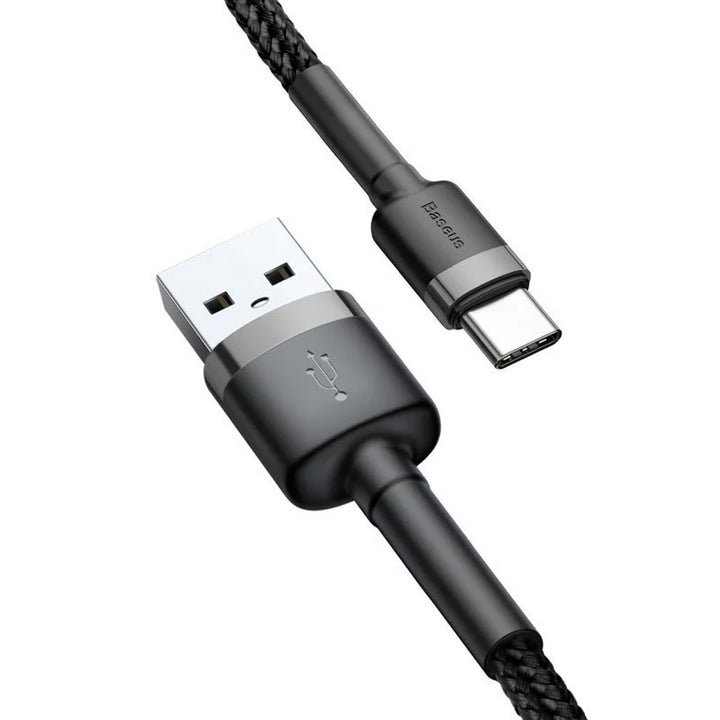Baseus Quick Charge  Conector USB A - Conector USB-C 1m CATKLF-BG1 Cable Negro