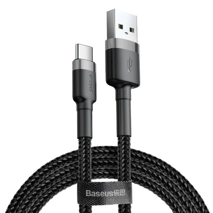 Baseus Quick Charge  Conector USB A - Conector USB-C 1m CATKLF-BG1 Cable Negro