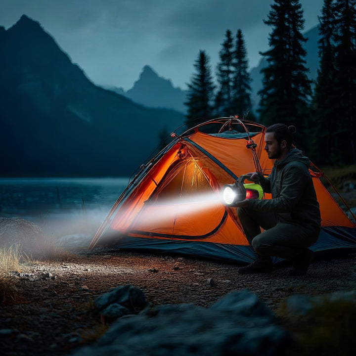 LED 3in1 Taschenlampe Wiederaufladbare Taschenlampe für Camping Outdoor USB Powerbank Funktion 3 Leuchtmodi 5W XM-L-T6 Kaltweiß 6500K 3.7V 3x18650 4500mAh IP65