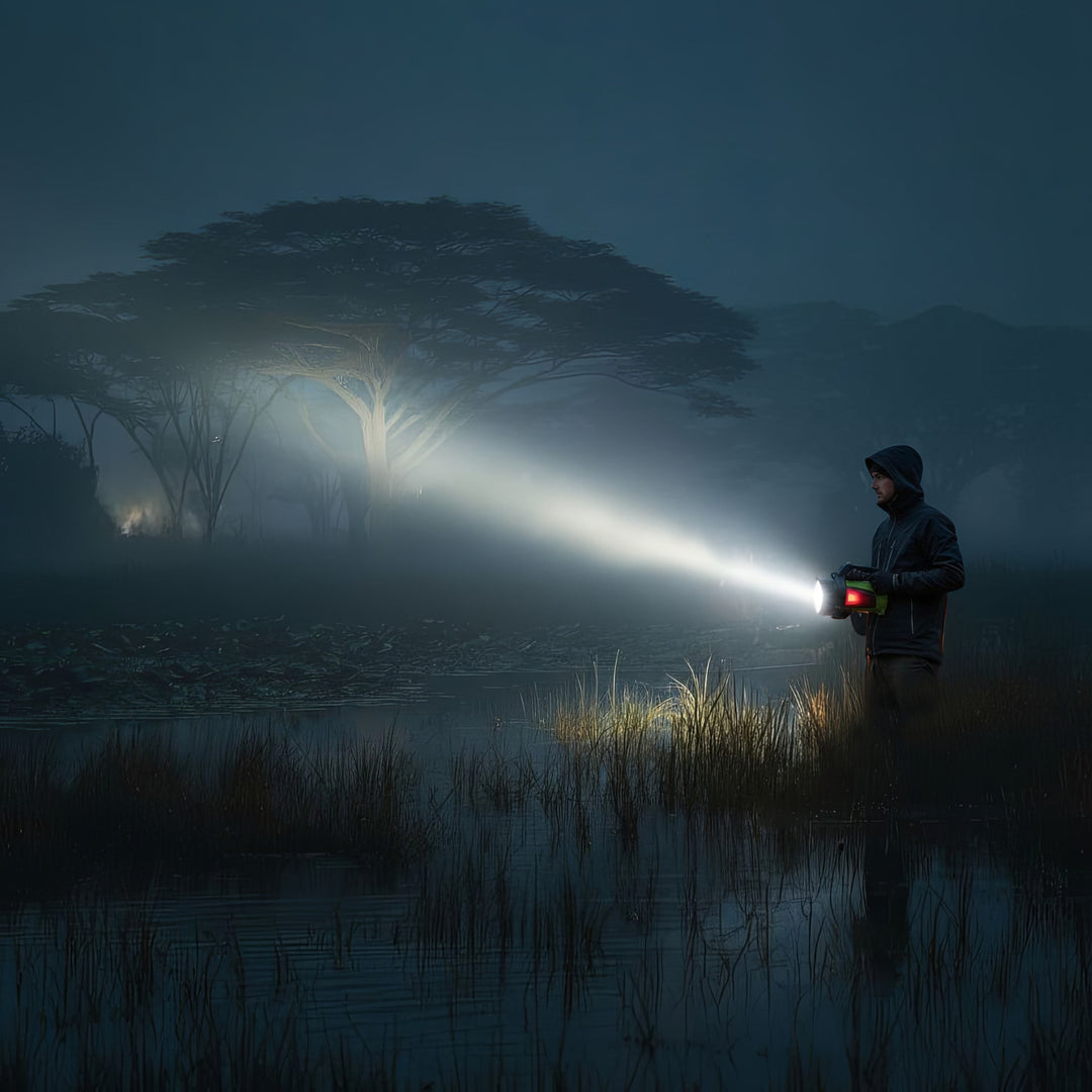 LED 3in1 Taschenlampe Wiederaufladbare Taschenlampe für Camping Outdoor USB Powerbank Funktion 3 Leuchtmodi 5W XM-L-T6 Kaltweiß 6500K 3.7V 3x18650 4500mAh IP65