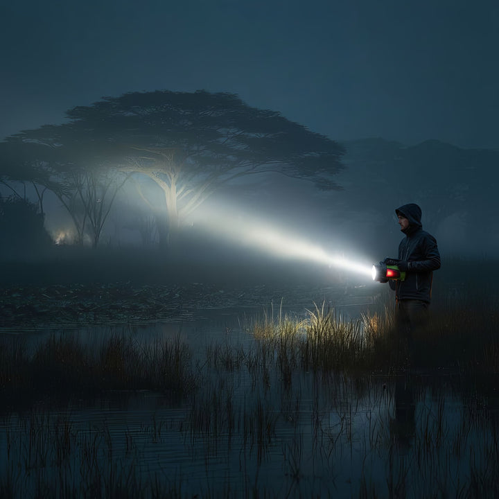 LED 3in1 Taschenlampe Wiederaufladbare Taschenlampe für Camping Outdoor USB Powerbank Funktion 3 Leuchtmodi 5W XM-L-T6 Kaltweiß 6500K 3.7V 3x18650 4500mAh IP65