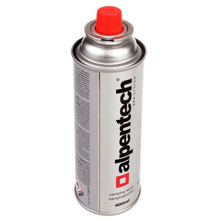 Alpentech - Gaspatroon 220g / 380ml | Certificaat: Pi 0875| Voldoet aan EN521-  butaan, werkgebied -10°c tot + 40°c, IK300