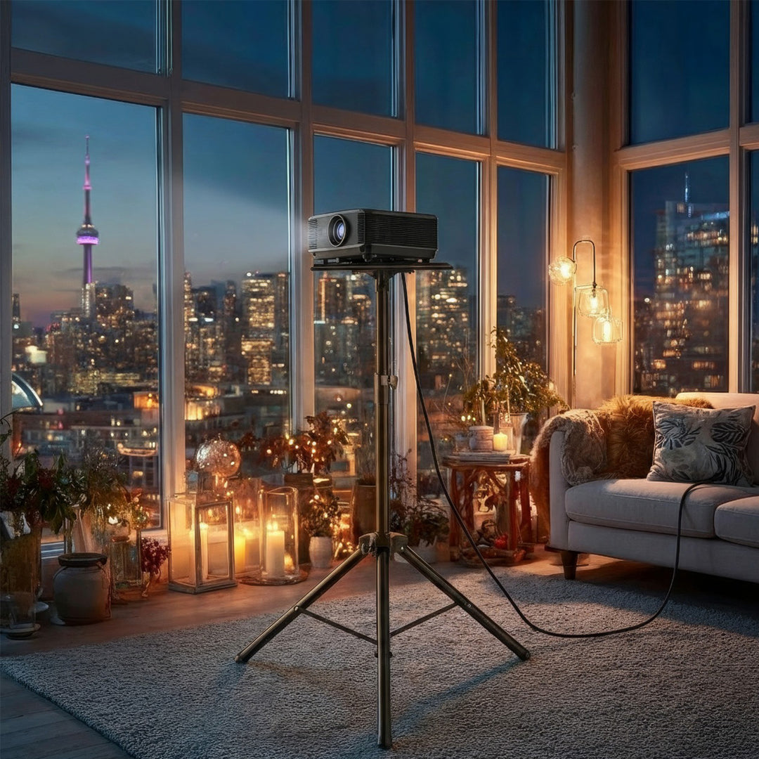 Portable Projector Stand Laptop Steel Tripod Height Adjustable Folding Office