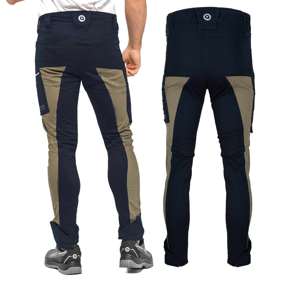 Tubbos Work Pants for Belt in Navy Blue-Olive, Size 52 – Durable and Functional Workwear with a Modern Design for Enhanced Comfort and Utility
