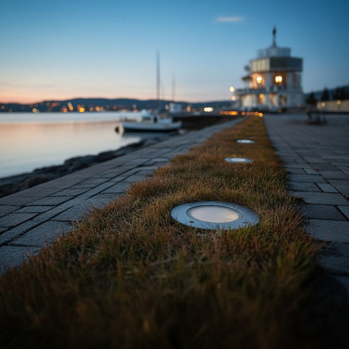 Maclean MCE318 LED Solar Bodenleuchten mit Erdspieß 12 LED SMD Neutralweiß 4000K 0,7W Solarlampe für Außen Wegeleuchte Gartenleuchten IP44 (1x Stück)