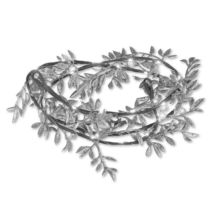 Fairy Lights Garland String Lights 1.8m Silver Leaves Cold White Light LED