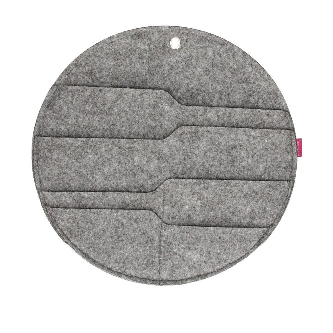 Bertoni felt wall organizer Circle L diameter 35 cm - gray, 4 pockets