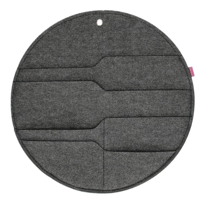 Bertoni felt wall organizer Circle XL diameter 45 cm - anthracite, 4 pockets