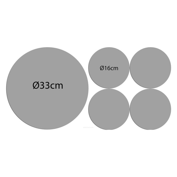 Set of circular felt table placemats 1 + 4 - OSTROKRZEW