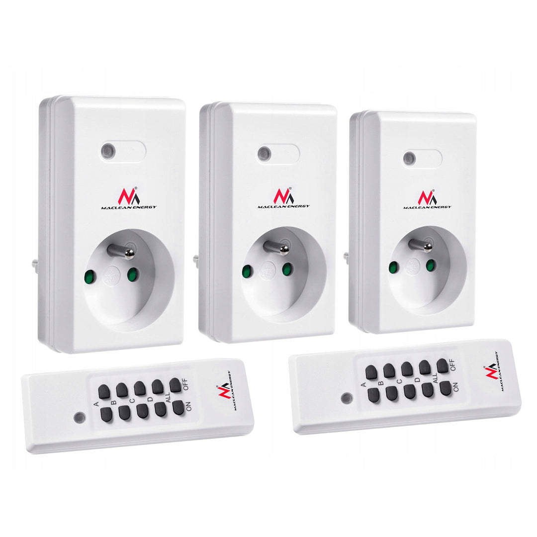 Wireless socket MCE153 3 pcs. 3600W + 2 remotes + batteries for remotes