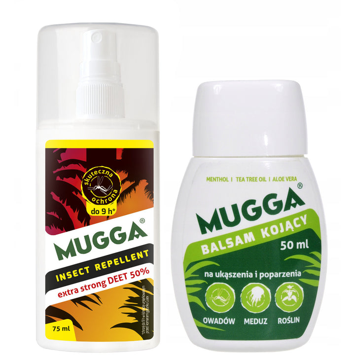 Mugga Strong 50% Deet for mosquitoes ticks + Mugga Balm