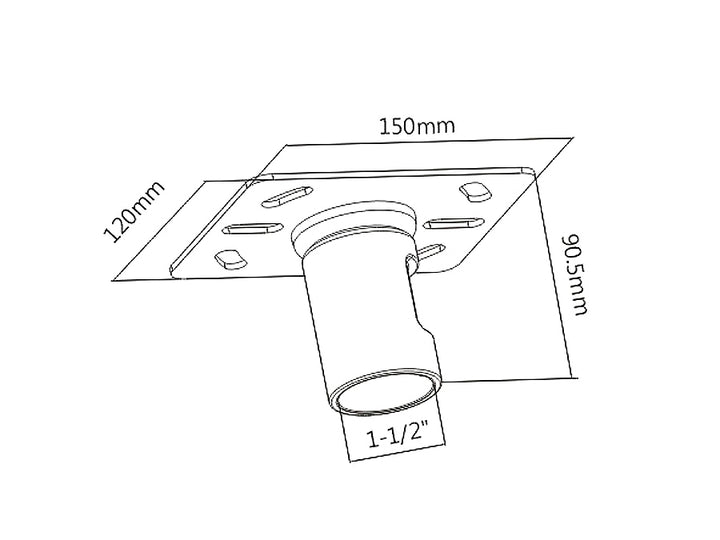 Ceiling mount for two televisions MC-702 set with MC-706 and MC-707