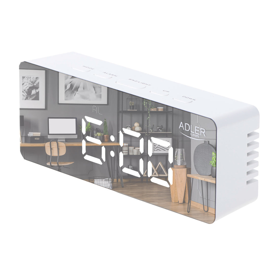 Alarm clock with LED display and thermometer Adler AD 1189 W
