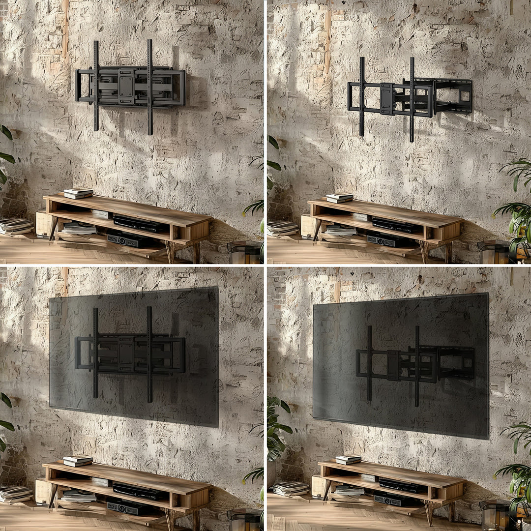 Maclean MC-482 TV Wall Mount Bracket for 60-120" Flat & Curved TVs up to 120kg Max. VESA 900x600 Swivel, Tilt and Rotate, Universal TV Mount TV Bracket