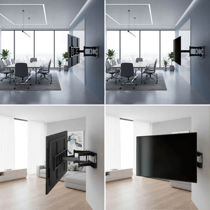 Maclean MC-482 TV Wall Mount Bracket for 60-120" Flat & Curved TVs up to 120kg Max. VESA 900x600 Swivel, Tilt and Rotate, Universal TV Mount TV Bracket