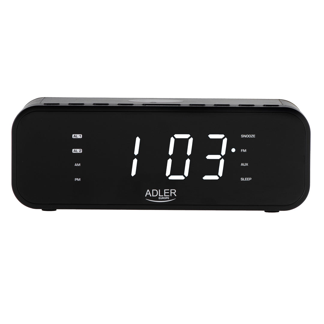 Réveil radio FM avec chargeur sans fil et Bluetooth - Adler AD 1192B