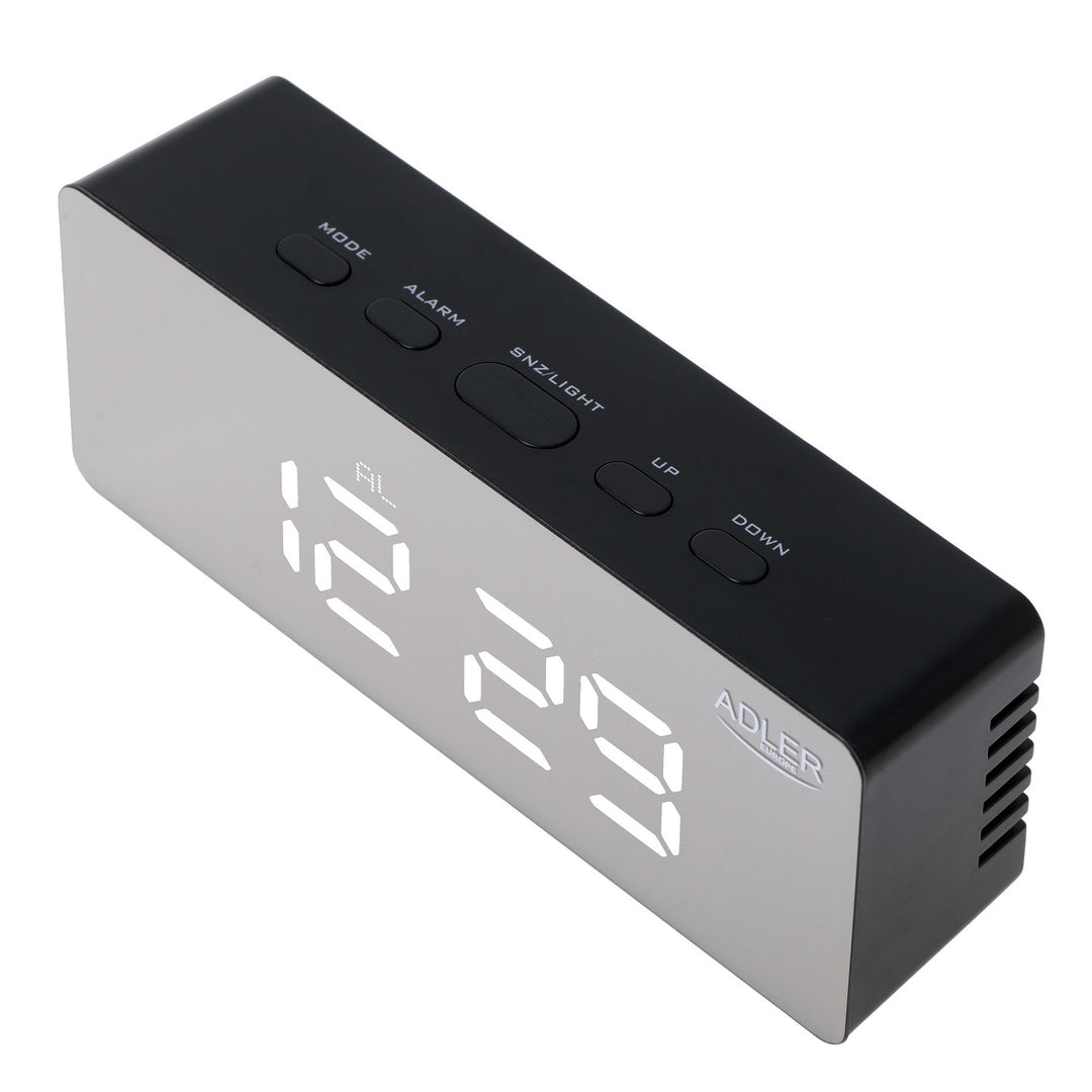 Adler alarm clock, LED display, temperature measurement, black, AD 1189B