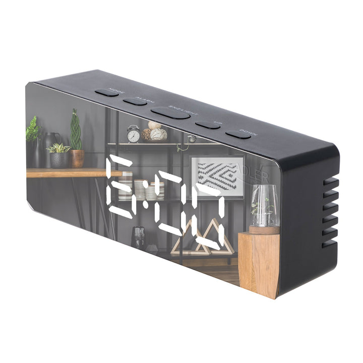 Adler alarm clock, LED display, temperature measurement, black, AD 1189B