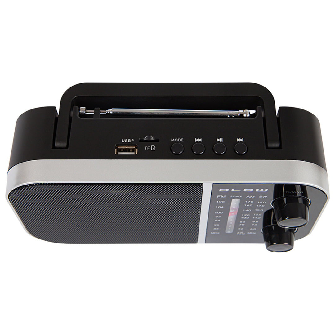 Blow Portable analog AM/FM radio RA6 battery and mains power