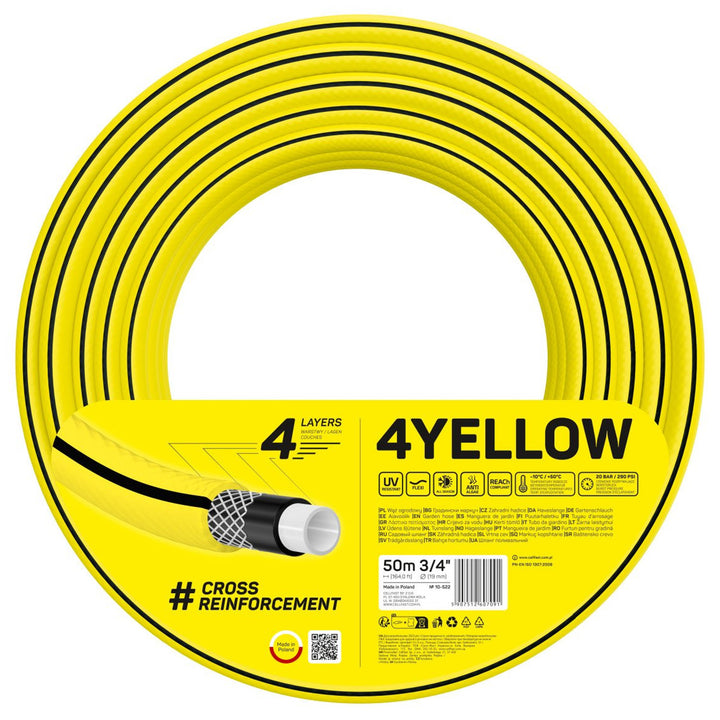 CELLFAST 4YELLOW garden hose 10-522 3/4" 50m 4-layer hose