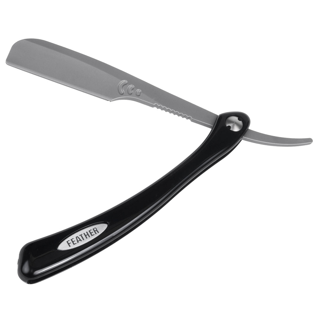 Feather Professional Artist Club Black ACSR-RB Shavette Manual Razor Shaver Black