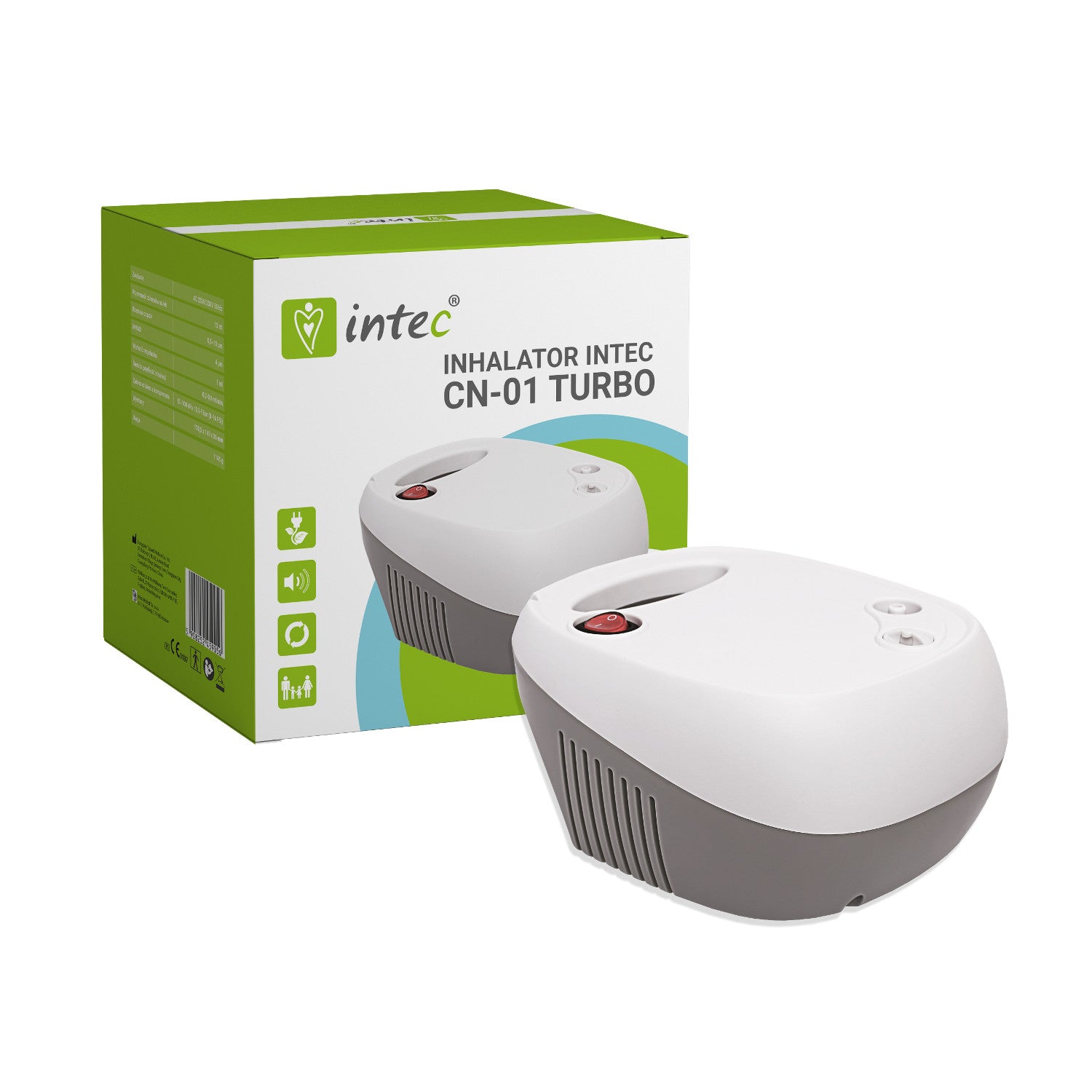 Intec Icon Intec CN-01 Turbo compressor-piston inhaler small size – Euroelectronics EU