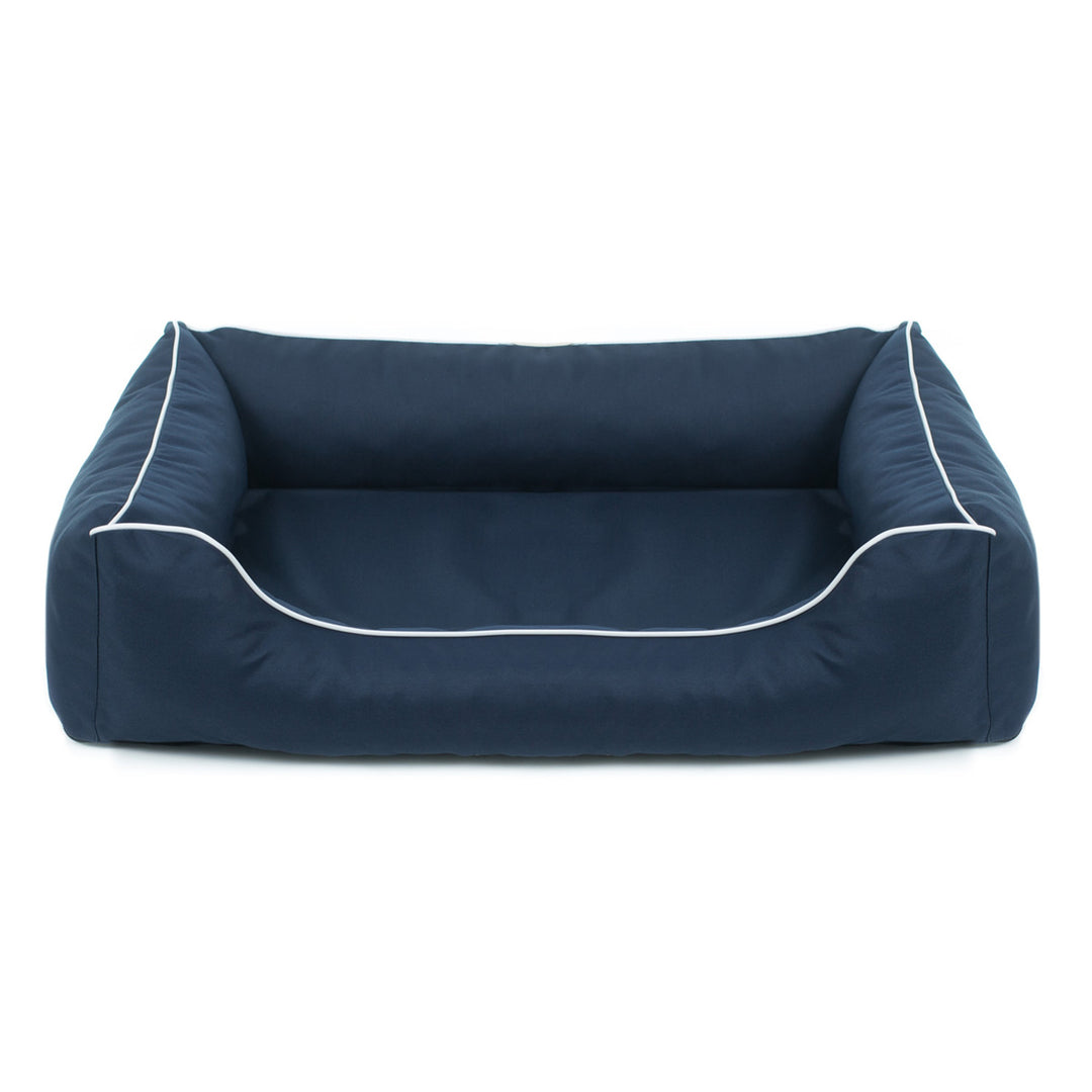 Mestizo Valencia Orthopedic Orthopedic Pet Bed Dog Basket Pet Bed Dog Sofa Cover Waterproof Polyester Fabric Cordura Outside Size: 80 x 60cm / Inside Size: 40x56cm Navy/White