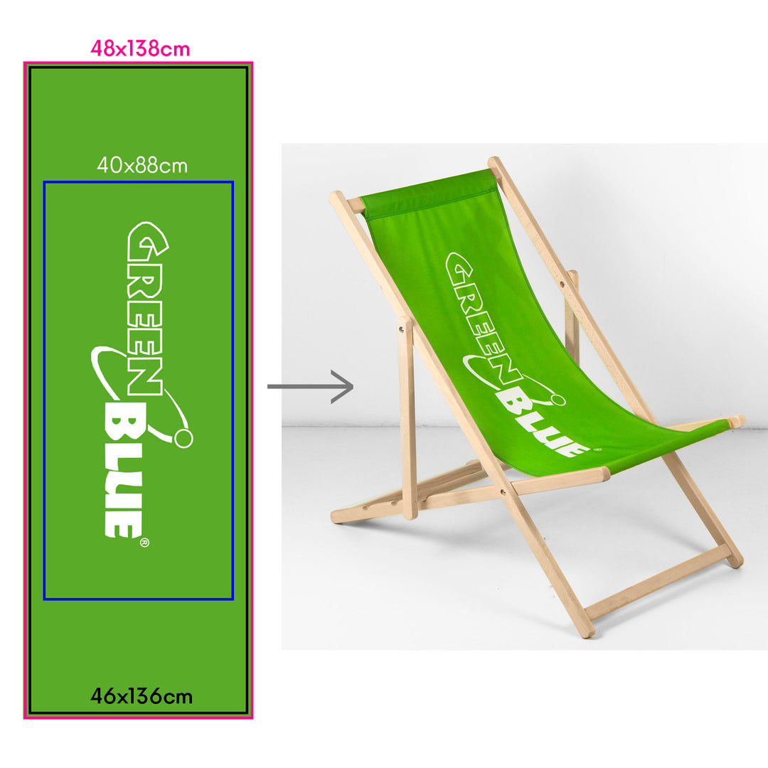 5x GreenBlue GB183 Classic Beechwood Lounger with your own imprint