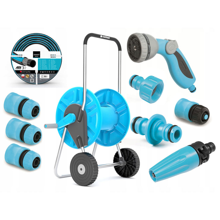 Kit de jardinage Cellfast, tuyau 1/2'' Smart ATS 50 m, chariot 1/2'' Aluplus 60 m
