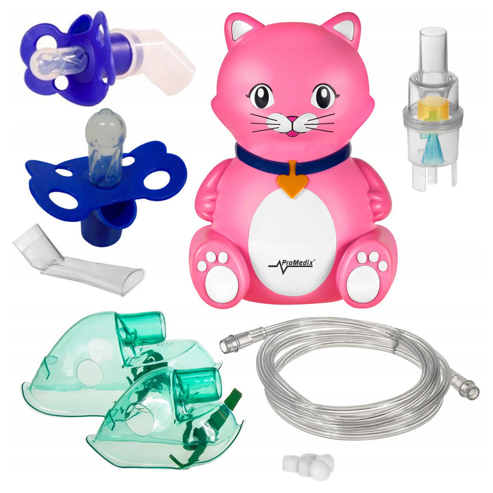Promedix cat inhaler for children, set nebulizer, masks, filters, PR-816 + universal Gess pacifier for inhaler