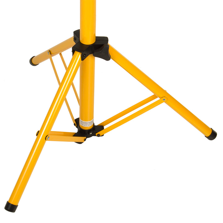Maclean Scheinwerferstativ, für 2 Scheinwerfer, LED, gelb, aus Stahl, max. Höhe 1,5 m + Scheinwerfer