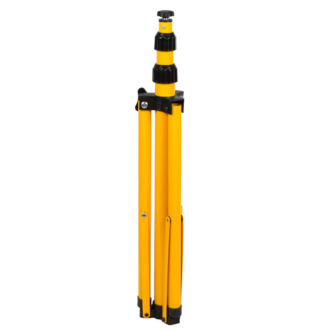 Maclean Scheinwerferstativ, für 2 Scheinwerfer, LED, gelb, aus Stahl, max. Höhe 1,5 m + Scheinwerfer