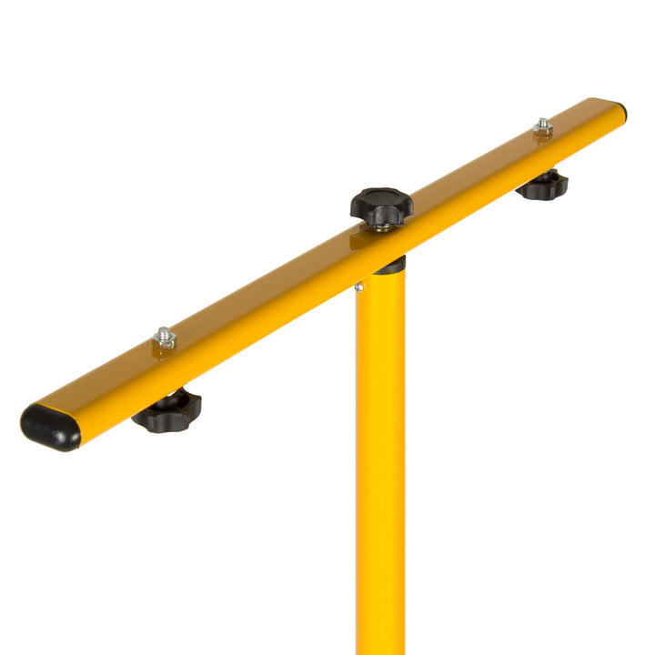 Maclean Scheinwerferstativ, für 2 Scheinwerfer, LED, gelb, aus Stahl, max. Höhe 1,5 m + Scheinwerfer