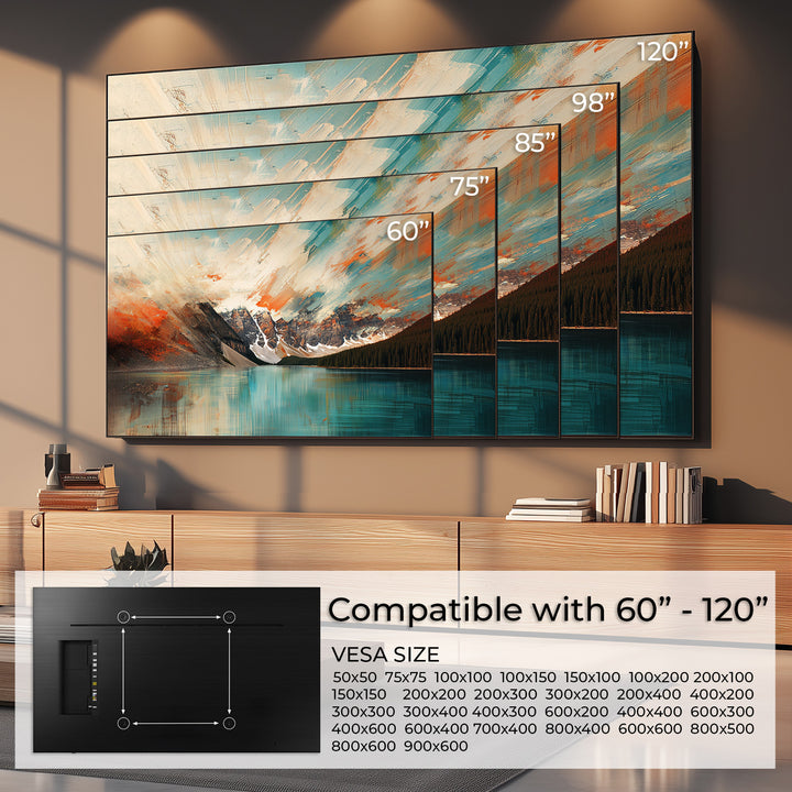 Maclean-Halterung für TV max. VESA 900x600, 60-120", 120kg, schwarz, MC-750N