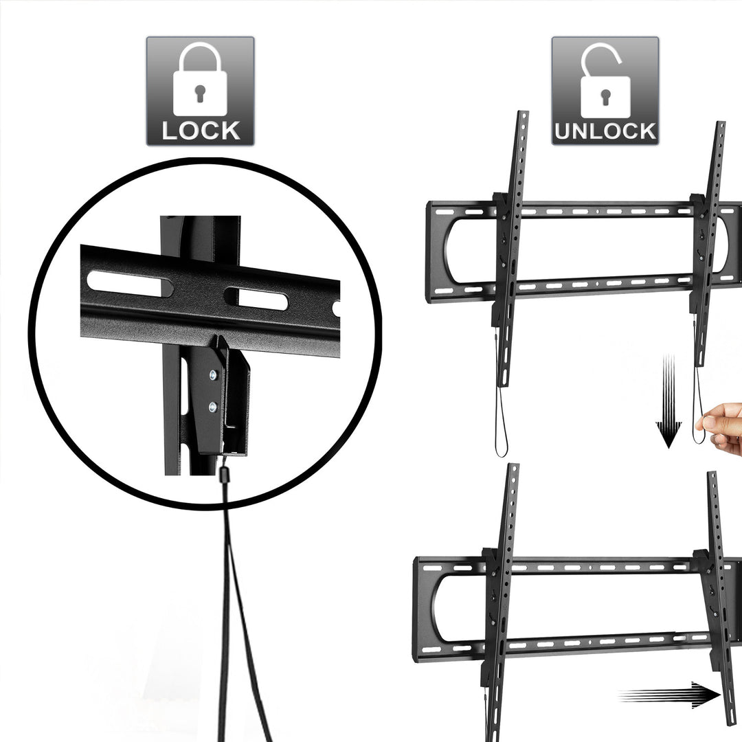 Maclean-Halterung für TV max. VESA 900x600, 60-120", 120kg, schwarz, MC-750N
