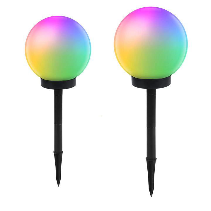 GreenBlue solar freestanding garden lamp, sphere, 15x48cm, RGB color LED, GB122 + 25x58cm GB166