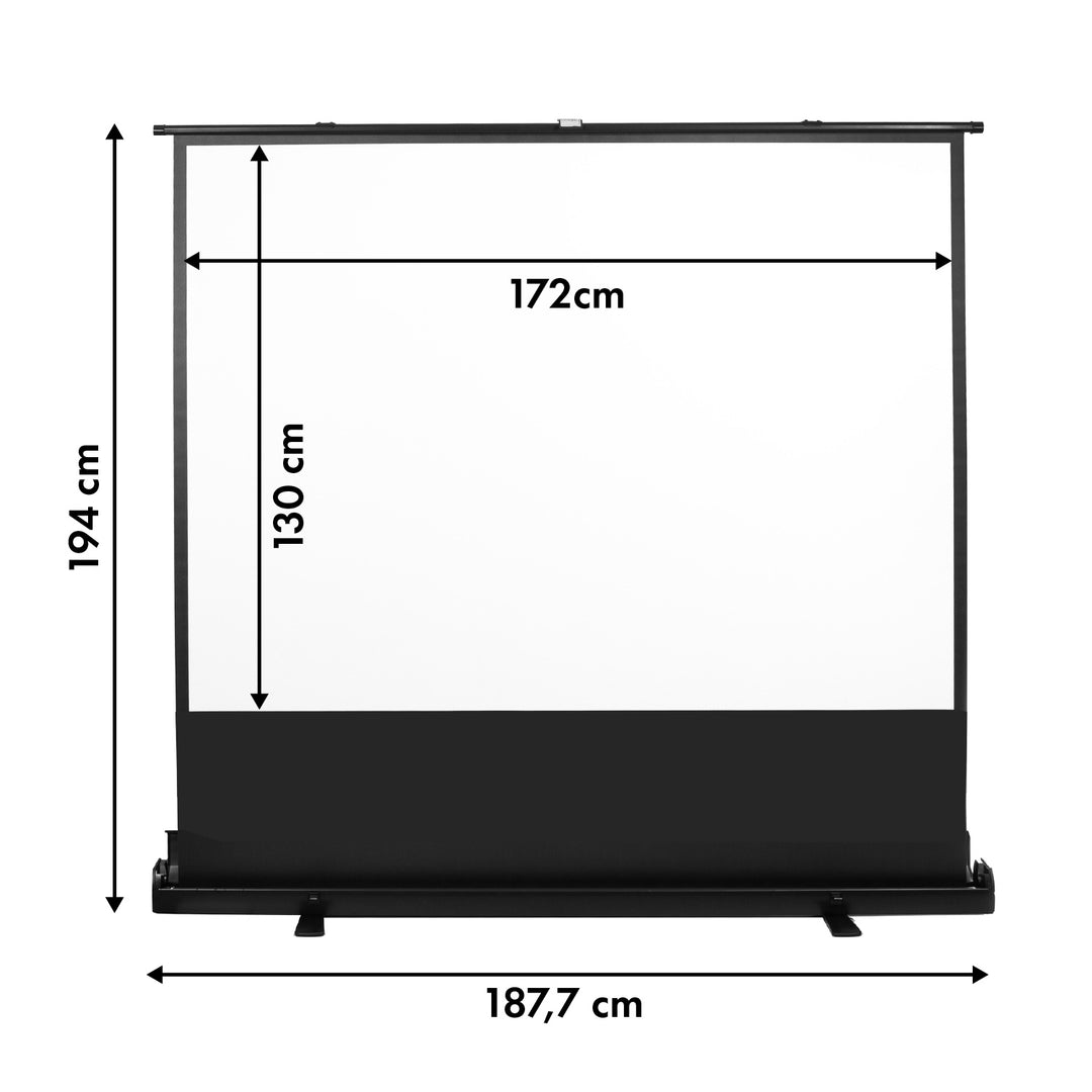 Écran de projection portable Maclean, compact, sur pied, 86 pouces, format 4:3, MC-963
