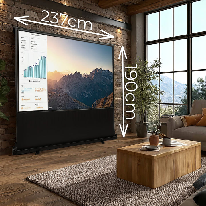 Maclean MC-964 Écran de projection portable compact sol 100" 16:9