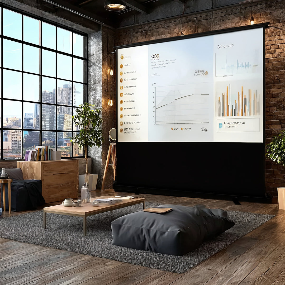 Maclean MC-964 Écran de projection portable compact sol 100" 16:9