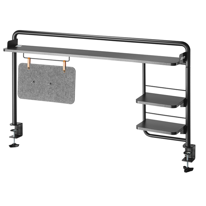 Ergo Office ER-452 Desk Shelf, Additional Shelf, Desk Extension, Clampable, up to 20 kg, Black