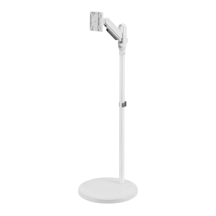 Maclean MC-970W Soporte de suelo para monitor/TV móvil, resorte de gas, 17"-35", 2-10kg, Color blanco