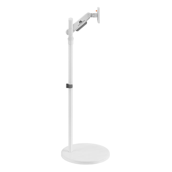 Maclean MC-970W Mobile Monitor or TV Floor Stand, Casters, Gas Spring, 17"-35", 2-10kg, White, VESA standard: 75x75, 100x100 mm