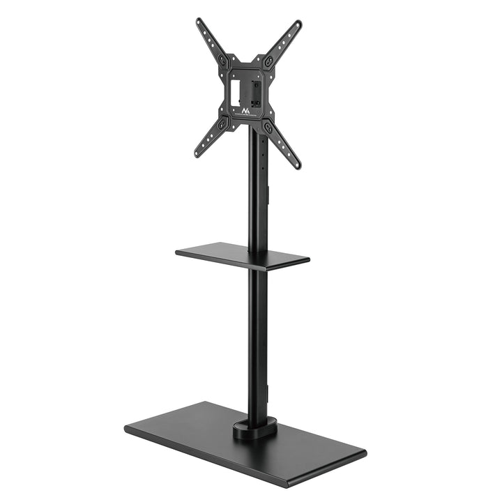 Maclean MC-972 TV Floor Stand with Shelf, TV or Monitor Holder, fot TVs 23"-55", 35kg, Black