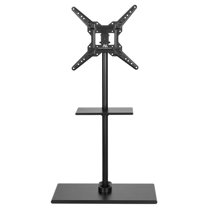 Maclean MC-972 TV Floor Stand with Shelf, TV or Monitor Holder, fot TVs 23"-55", 35kg, Black