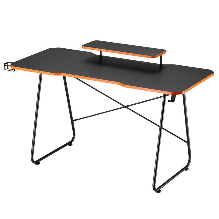 NanoRS RS170 Gaming Desk with Monitor Shelf, Computer Desk, 50kg max, Height 850mm, Black