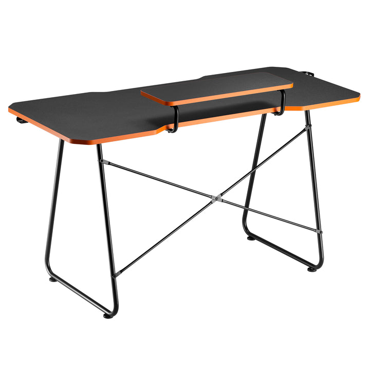 NanoRS RS170 Gaming Desk with Monitor Shelf, Computer Desk, 50kg max, Height 850mm, Black