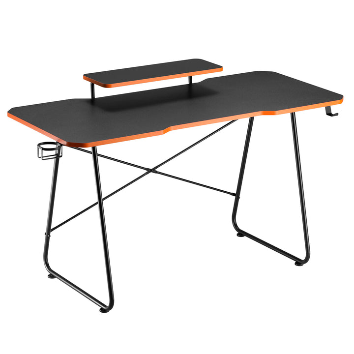 NanoRS RS170 Gaming Desk with Monitor Shelf, Computer Desk, 50kg max, Height 850mm, Black