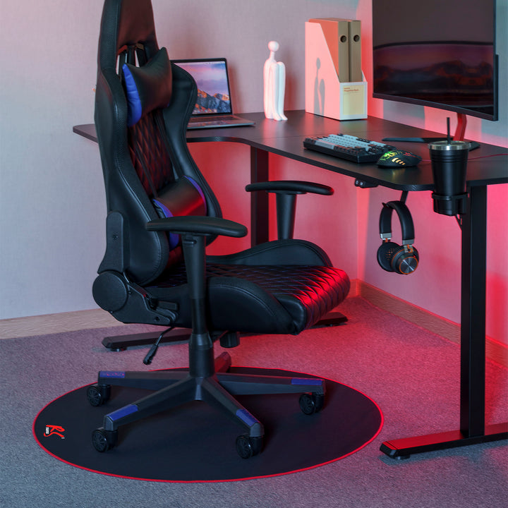 NanoRS RS172 Gaming Seat Mat, Under Chair Floor Mat, Diameter 100cm, Black