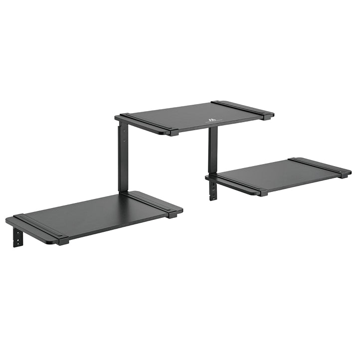 Maclean - Plank - wandplank - Modulaire legplanken met drie etages - max. 30 kg, MC-974 - Zwart